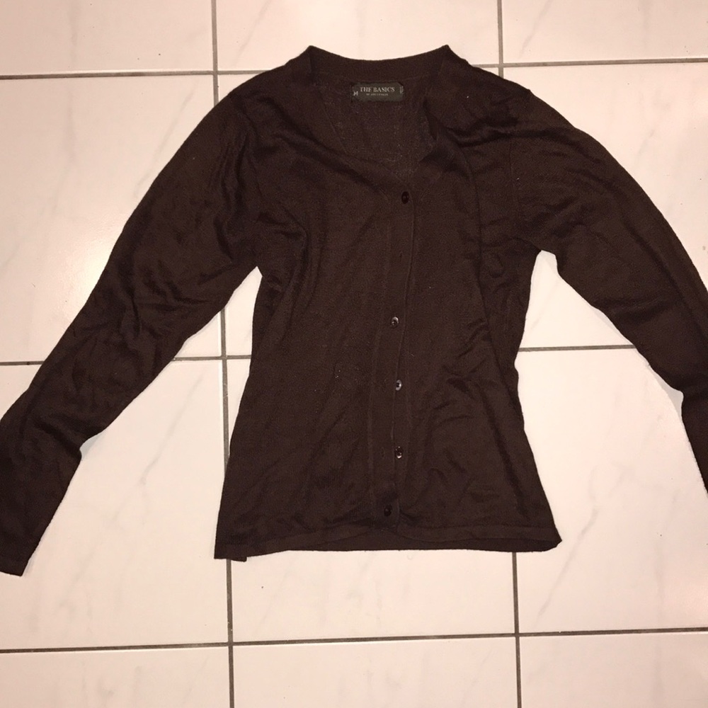 BASIC brown cardigan